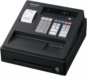 Image of Sharp XE A137 Cash Register Thermal Print 200PLUs 8 Departments Black