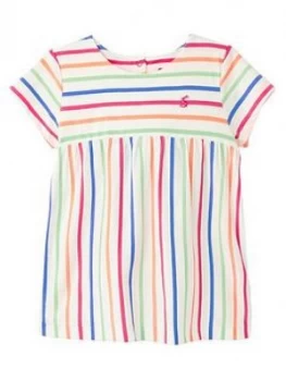 Image of Joules Toddler Girls Winnow Stripe Top - White