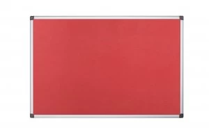 Image of Bi-Office 1200x900mm Red Felt Board FA0546170