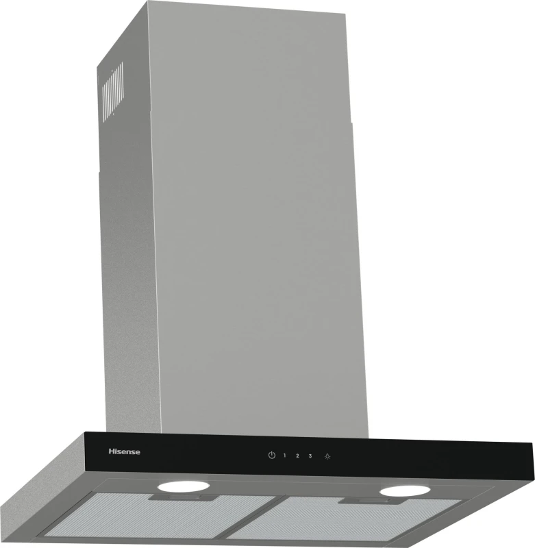 Image of Hisense CH6T14BXBUK 60cm Chimney Cooker Hood - Stainless Steel / Black