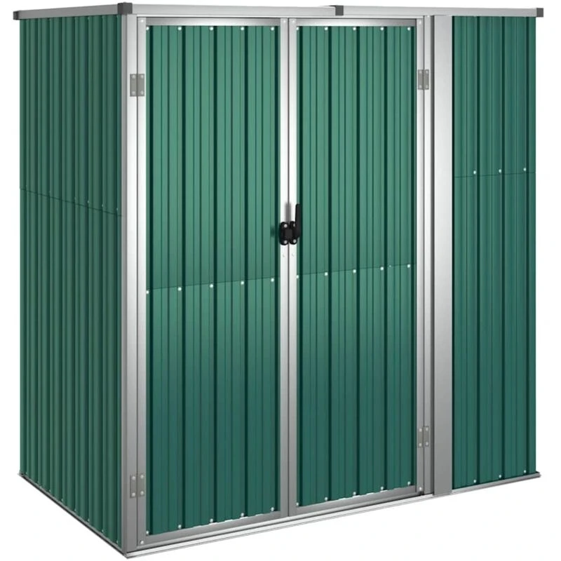 Image of vidaXL Garden Tool Shed Green 161x89x161cm Galvanised Steel, Green 316209