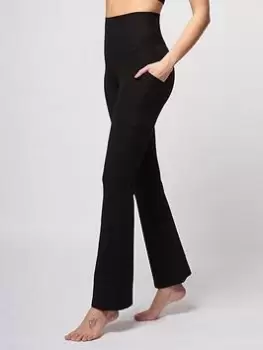 Image of TLC Sport Performance Tummy Control Extra Strong Compression Bootleg Pocket Detail Legging - Black, Size 2XL, Inside Leg 29, Women