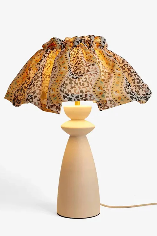 Image of Cath Kidston Ceramic Muse Table Lamp wtih E14 Candle Bulb in White White Unisex