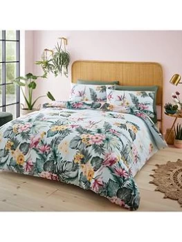 Image of Catherine Lansfield Catherine Lansfield Tropical Floral Duvet Set - Db