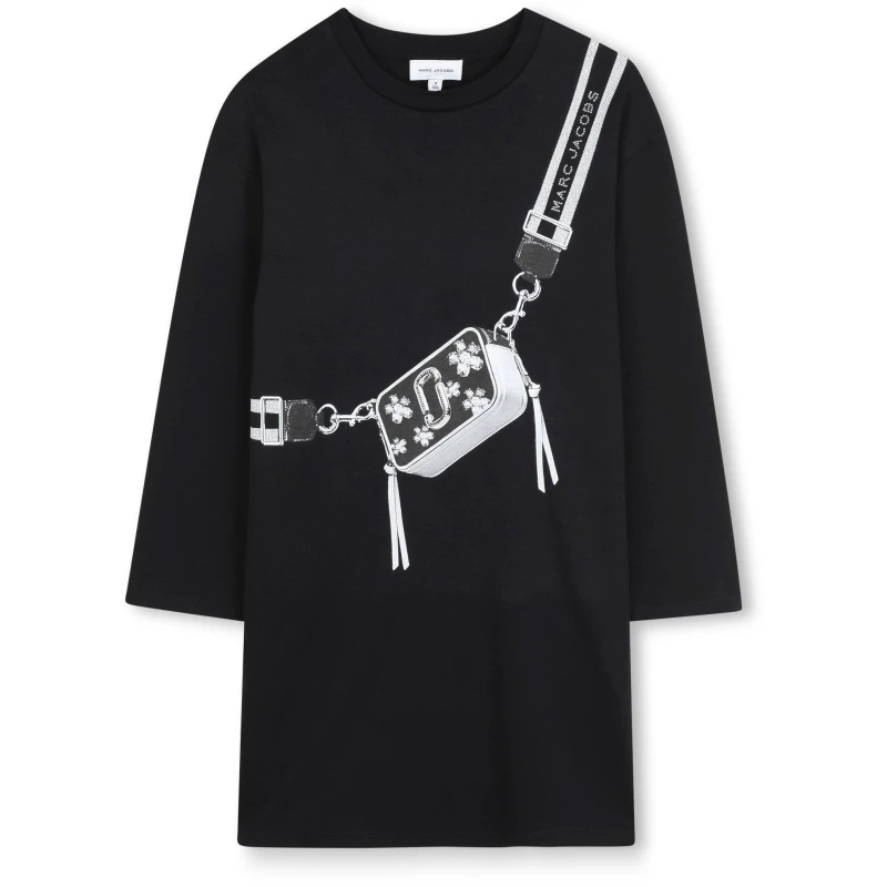 Image of Marc Jacobs Kids Snapshot T-Shirt Dress Black female 10Y