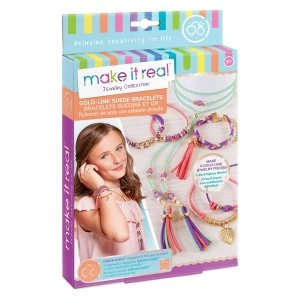 Image of Make It Real - Gold Link Suede Bracelets Making Kit