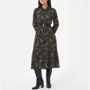 Image of Barbour Westbury Floral-Crepe Midi Dress - UK 10