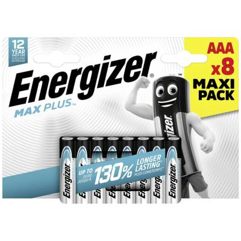 Image of ENERGIZER Max Plus AAA Alkaline Batteries - Pack of 8 7638900437522