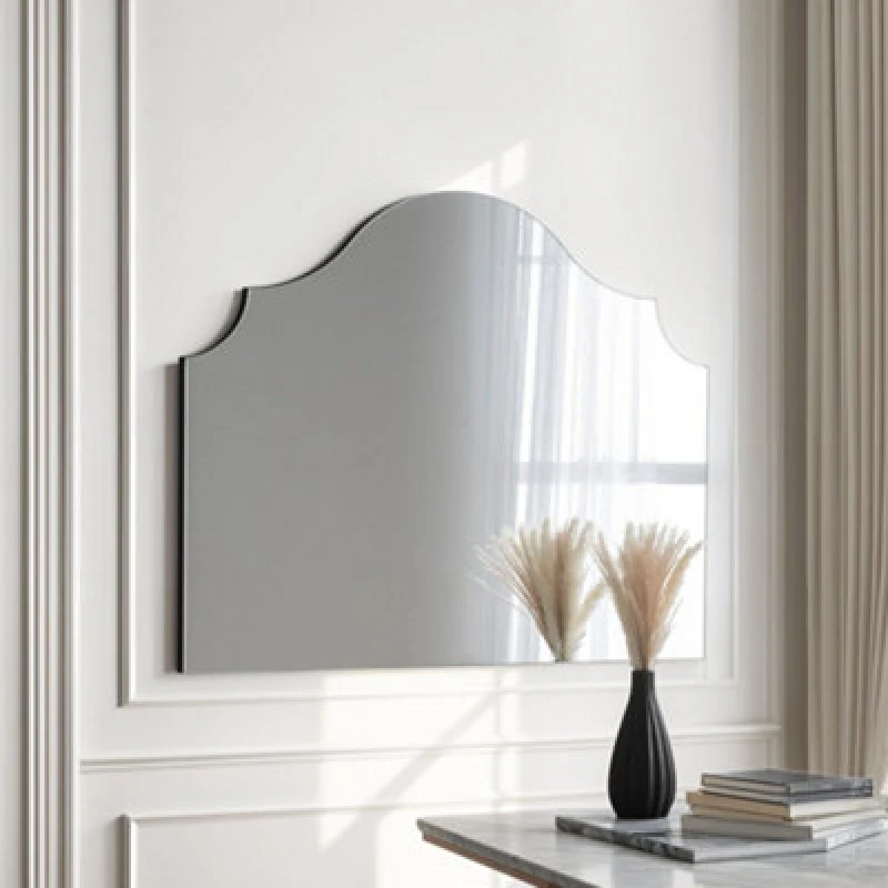 Image of Yearn Mirrors Yearn Mirrors Precious Arch Overmantle Mirror in Black One Size Unisex 0716053067814