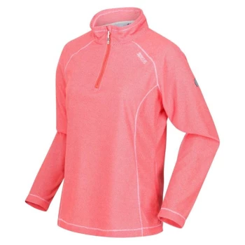 Image of Regatta Womens Montes Half Zip Fleece - NeonPeach/Wh
