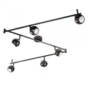 Image of Retro Eyeball 6-Way Flexible Spotlight Bar in Black Chrome