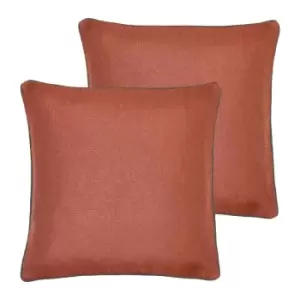 Image of Paoletti Bellucci Twin Pack Polyester Filled Cushions Spice/Mocha 45 x 45cm
