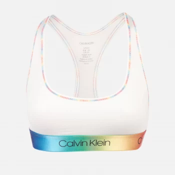 Image of Calvin Klein Womens Pride Bralette - White - L