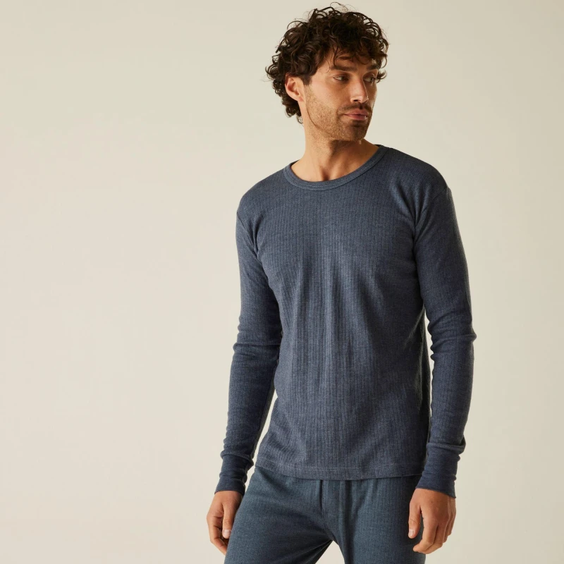 Image of Regatta Thermal Long Sleeve Vest Mid Navy