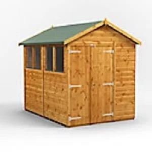 Image of Power Garden Shed 86PADD Golden Brown 8x6