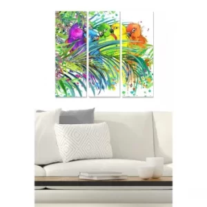 Image of MDF76919847 Multicolor Decorative MDF Painting (3 Pieces)