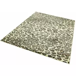 Image of Quantum QU01 Leopard 160cm x 230cm Rectangle - Brown and Beige and Multicoloured
