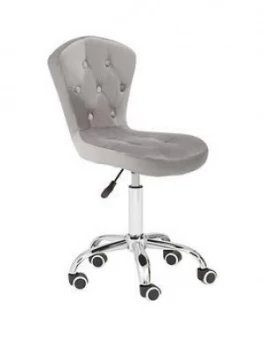 Image of Premier Housewares Amelie Velvet Office Chair- Grey
