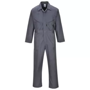 Image of Portwest C813GGRL - sz Long L Liverpool Zip Coverall - Graphite Grey - Graphite Grey