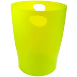 Image of Exacompta Waste Bin EcoBin 15L Polypropylene Lime Green 26.3 x 26.3 x 33.5 cm