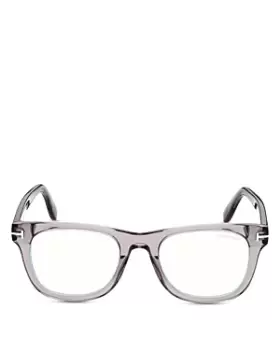 Image of Tom Ford Mens Square Blue Light Glasses, 50mm