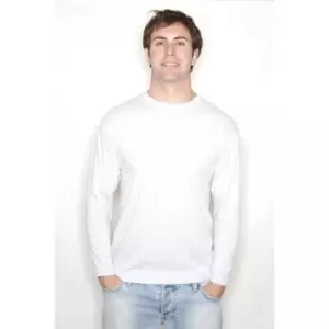 Image of Fruit Of The Loom Mens R Long-Sleeved T-Shirt (L) (White)