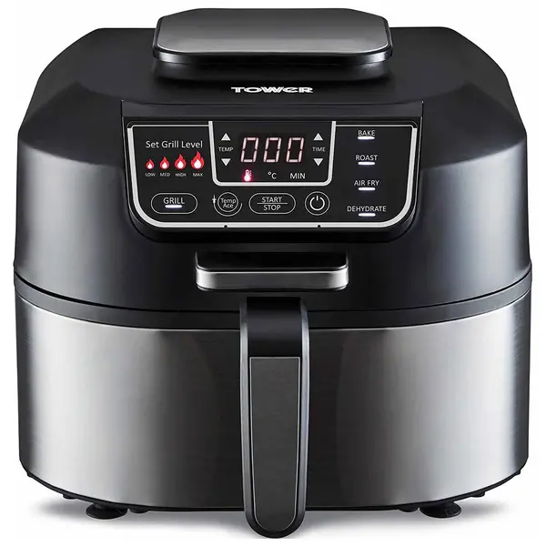 Image of Tower Vortx T17086 1760W 5.6L Smokeless Grill Air Fryer