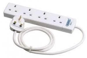 Image of Draper 4 Way 1 Metre Extension Lead