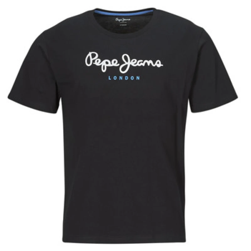 Image of Pepe Jeans Eggo Crew Neck T-Shirt Black Men S;M;L;XXL