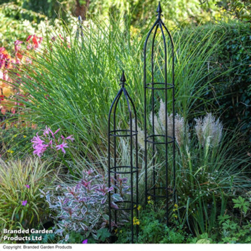 Image of Garden Gear 1.2M Metal Obelisk, Plant Support For Climbing Plants & Vegetables (X2)