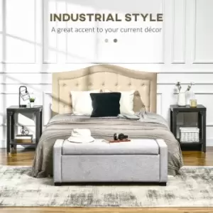 Image of Homcom - Industrial Two Piece Side Tables, 2-Tier Living Room Tables W/ Storage