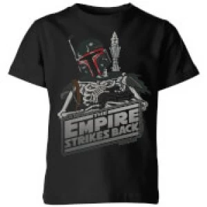 Image of Star Wars Boba Fett Skeleton Kids T-Shirt - Black - 3-4 Years