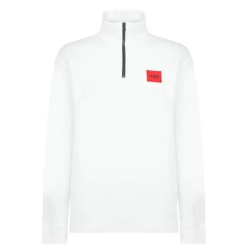 Image of Hugo Durton Quarter Zip Sweatshirt - White