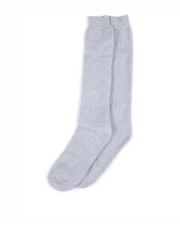 Image of Barbour Wellington Knee Sock - Light Grey, Size M-L, Women