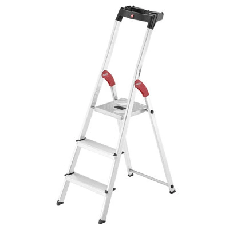 Image of Hailo L60 Aluminium Step Ladders - 3 Treads