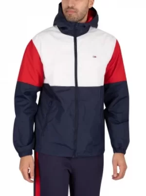 Image of Nylon Colourblock Windbreaker Jacket