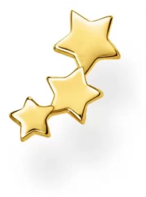 Image of Thomas Sabo 18k Yellow Gold Single Stars Stud Earring H2142- Jewellery