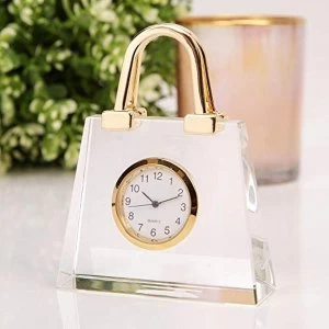 Image of Miniature Glass Clock - Handbag