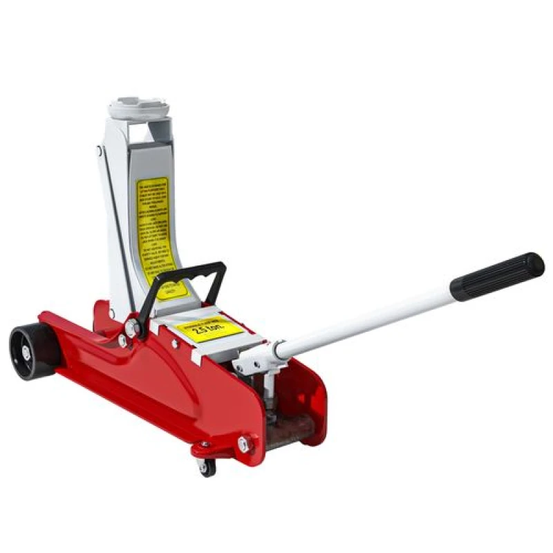 Image of HOMCOM Hydraulic Low Profile Jack 8-38cm 2.5 Ton Racing Car Jack Kit, Red Red
