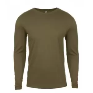 Image of Next Level Mens Long-Sleeved T-Shirt (S) (Military Green)