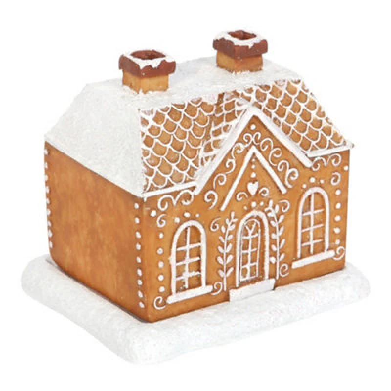 Image of Something Different Something Different Gingerbread House Incense Cone Holder in Dark Brown Dark Brown One Size Unisex 5063574196192