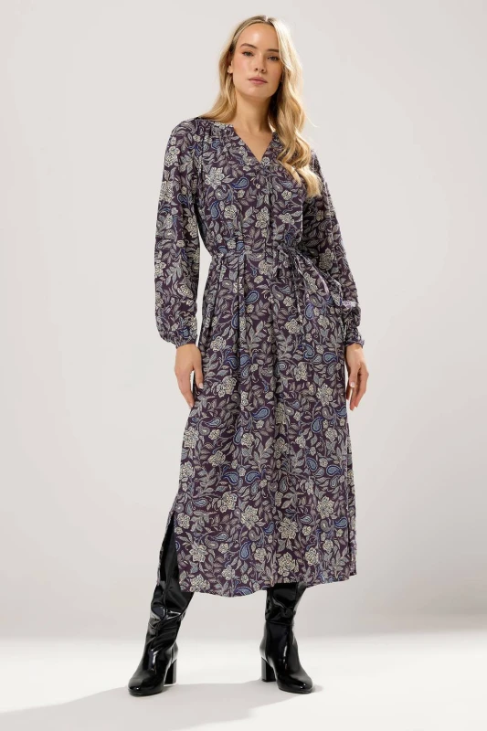 Image of Long Tall Sally Womens Tall Floral Print Dress Size: 10 Multicolor Female 10