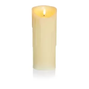 Image of Premier Housewares Premier Melted Flicker Candle 23x9cm - Cream