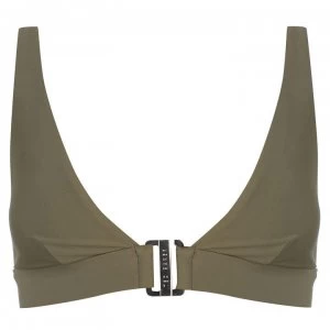 Image of Ted Baker Ted Womens Clip Front Triangle Bikini Top - Khaki