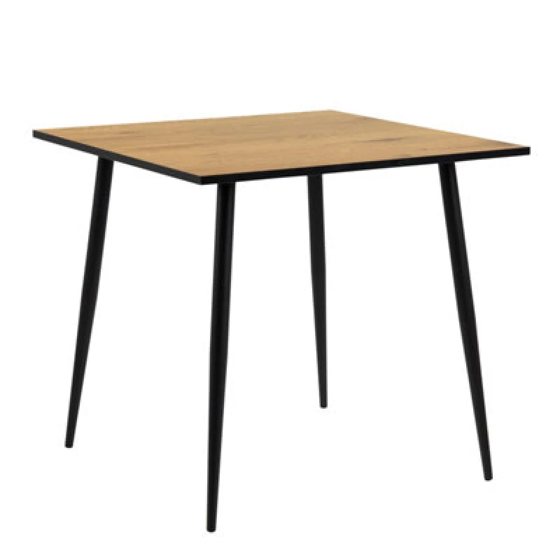 Image of Furniture To Go Wilma Small Dining Table In Oak & Black Legs