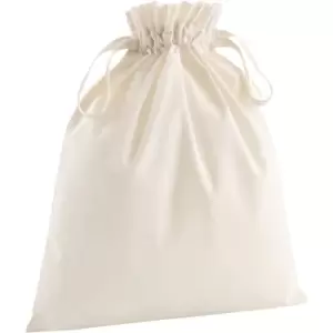 Image of Westford Mill - Soft Organic Cotton Drawcord Bag (Pack of 2) (S) (Natural)