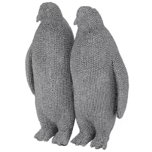 Image of Silver Art Penguin Ornament