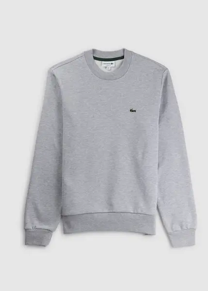 Image of Lacoste Organic Brushed Cotton Sweatshirt Grey L