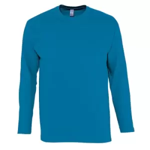 Image of SOLS Mens Monarch Long Sleeve T-Shirt (M) (Aqua)