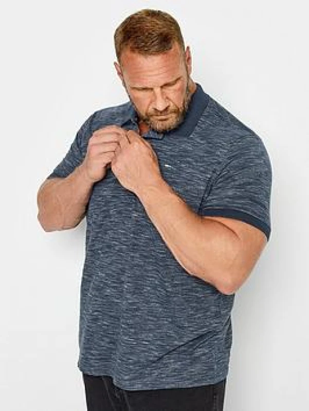 Image of BadRhino Marl Polo Shirt Blue